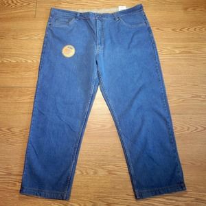 Smith's Workwear Men's Stretch 5 Pocket Work Jean Size 46x30 Medium Blue Wash